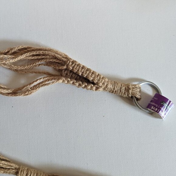 NWT Macrame Plant Hanger Retro 1970s Hippie Rustic Summer Home Decor Ashland NEW - Picture 3 of 11